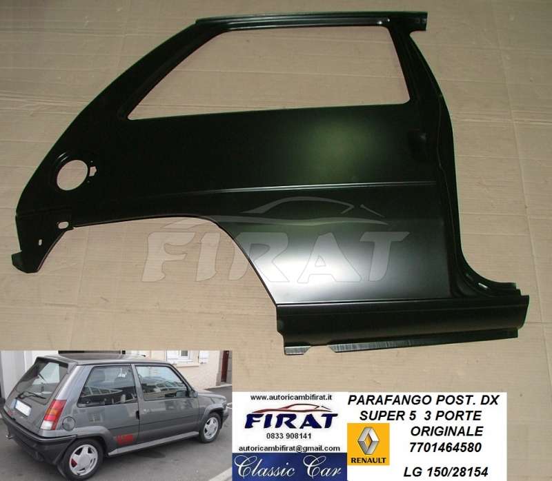 PARAFANGO RENAULT SUPER 5 3 PORTE POST.DX ORIG.